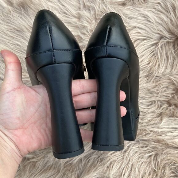 Women’s Black Platform Ankle Boots Chunky Heel Butterfly Side Zip Y2K Style - Picture 10 of 11